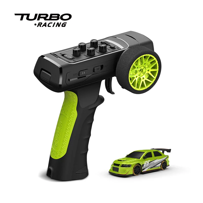 Mini Turbo Racing C66 Drift RC Car 1:76 Scale Electric Remote Control Simulation Drifting Vehicle Compact Size Toy for Ages 14+