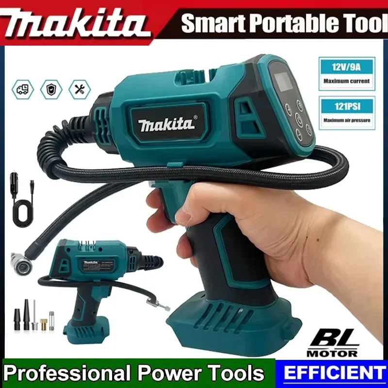 

Makita Cordless Electric Air Pump Rechargeable Automatic Car Tire Inflator Portable Home Power Tools For 18V Battery