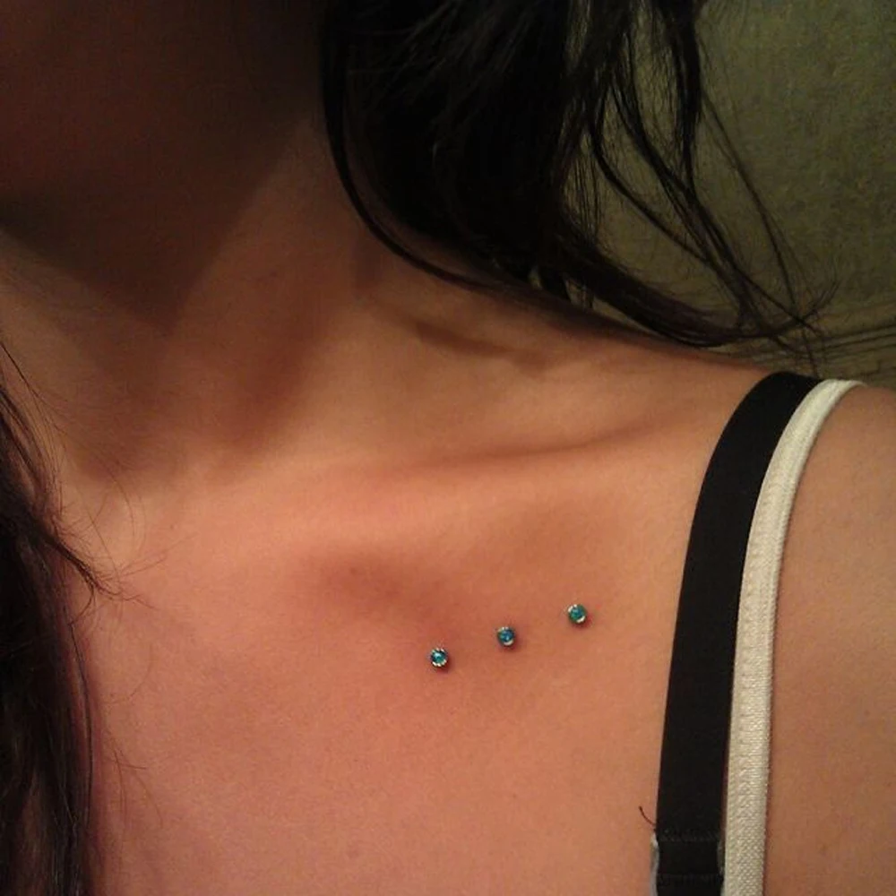 G23 Titanium Surface Piercing Double Ball Dermal Anchor