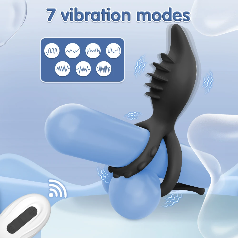 Кольцо на член с дистанционным управлением, вибратор, стимулятор клитора, рукав для кольца пениса, секс-игрушки для мужчин, пар, мужские кольца на член целомудрия