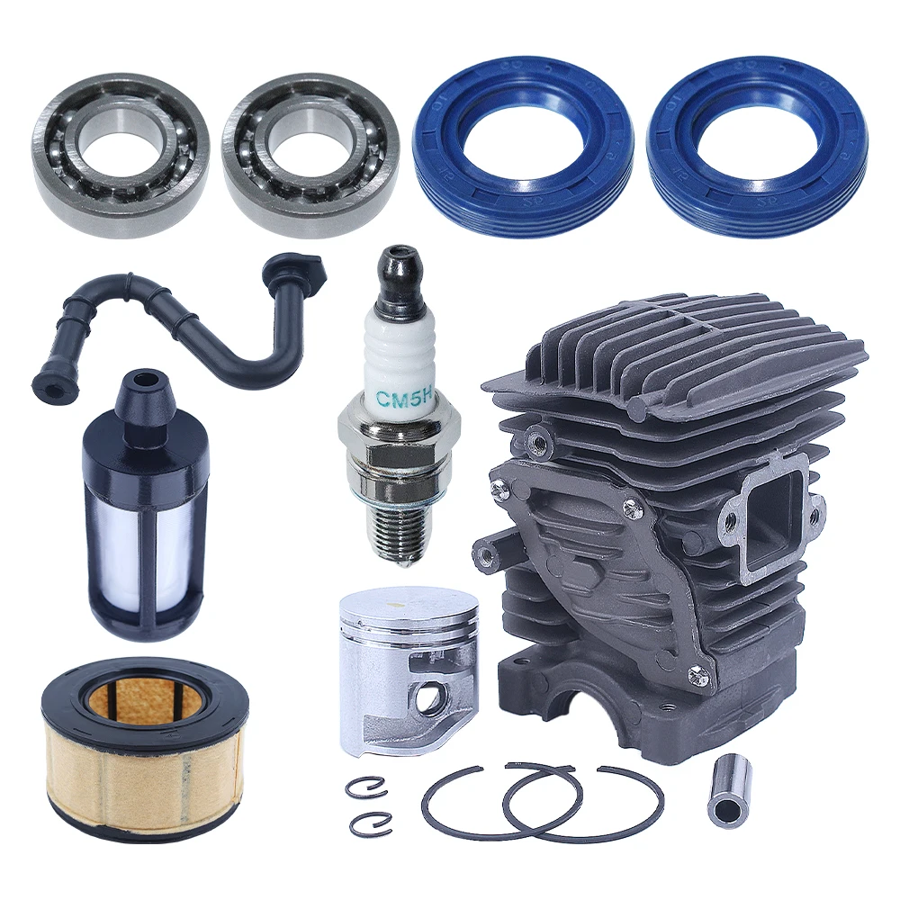 Bombilla de filtro de aire de pistón de cilindro, Kit de ajuste 1143 020 1207 para motosierra Stihl MS251 MS 251 44mm