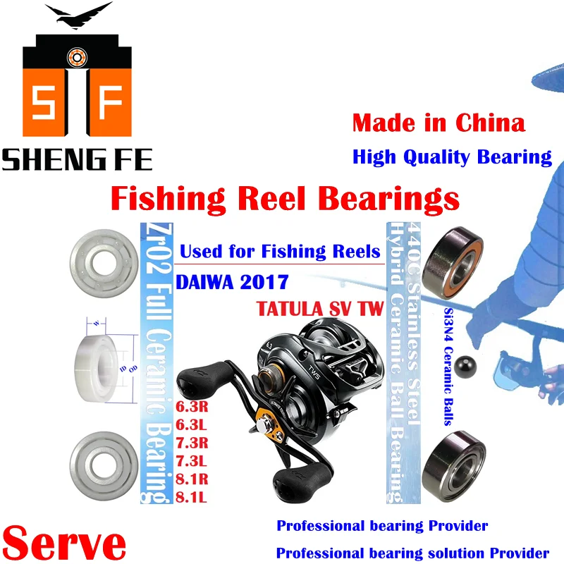 

Ceramic Bearings For 2017 DAIWA TATULA SV TW(6.3R/6.3L/7.3R/7.3L/8.1R/8.1L) Serise Baitcasting Fishing Reels |Ball Bearings