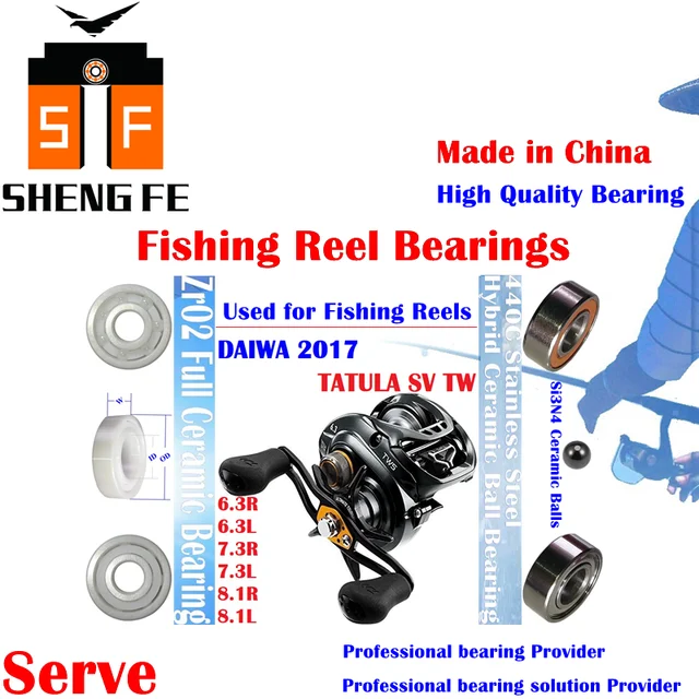 Ceramic Bearings For 2017 DAIWA TATULA SV TW(6.3R/6.3L/7.3R/7.3L/8.1R/8.1L)  Serise Baitcasting Fishing Reels |Ball Bearings - AliExpress