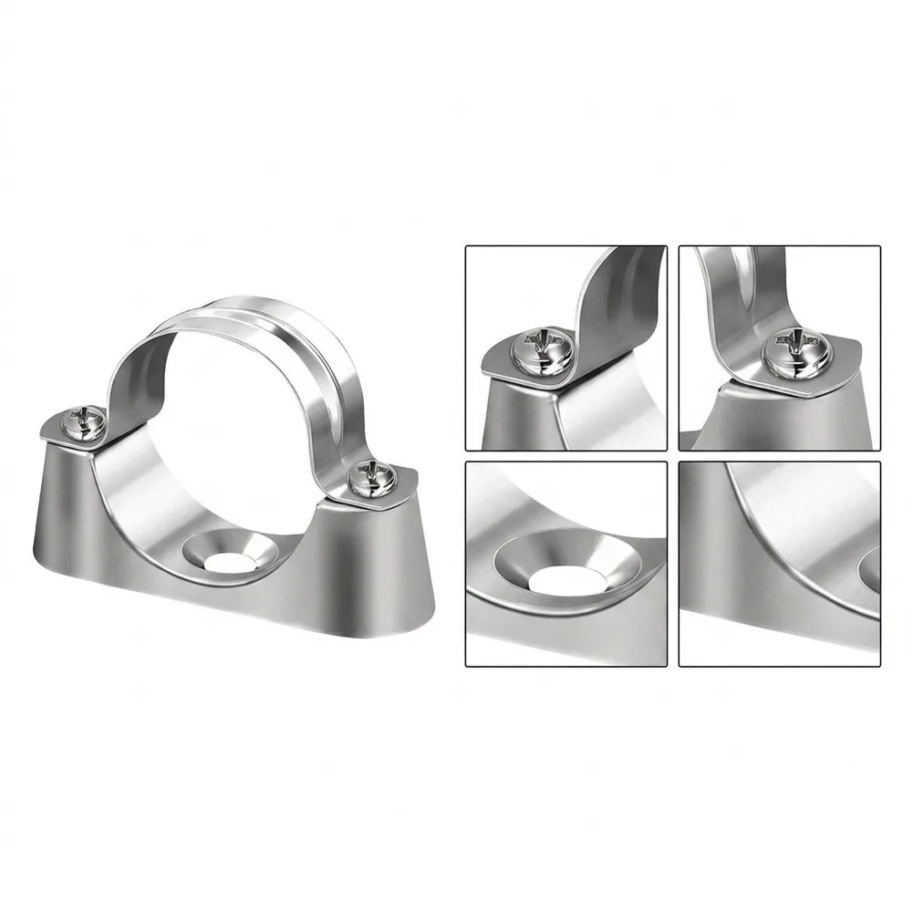 Wall Mount Saddle Pipe Clamps in Aluminum Alloy Construction with Pre Drilled Base for Reliable Tubing Support
