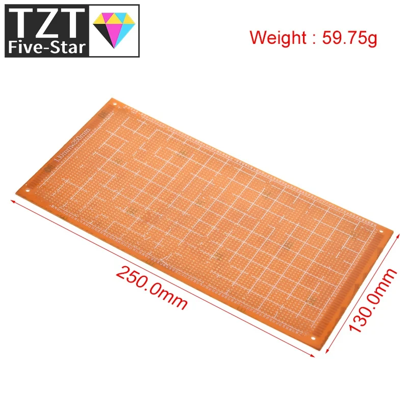 1/3 قطعة 13x25 سم 13*25 سنتيمتر جانب واحد النموذج 2.54mmBreadboard العالمي التجريبية الباكليت لوحة نحاسية لوحة دوائر كهربائية