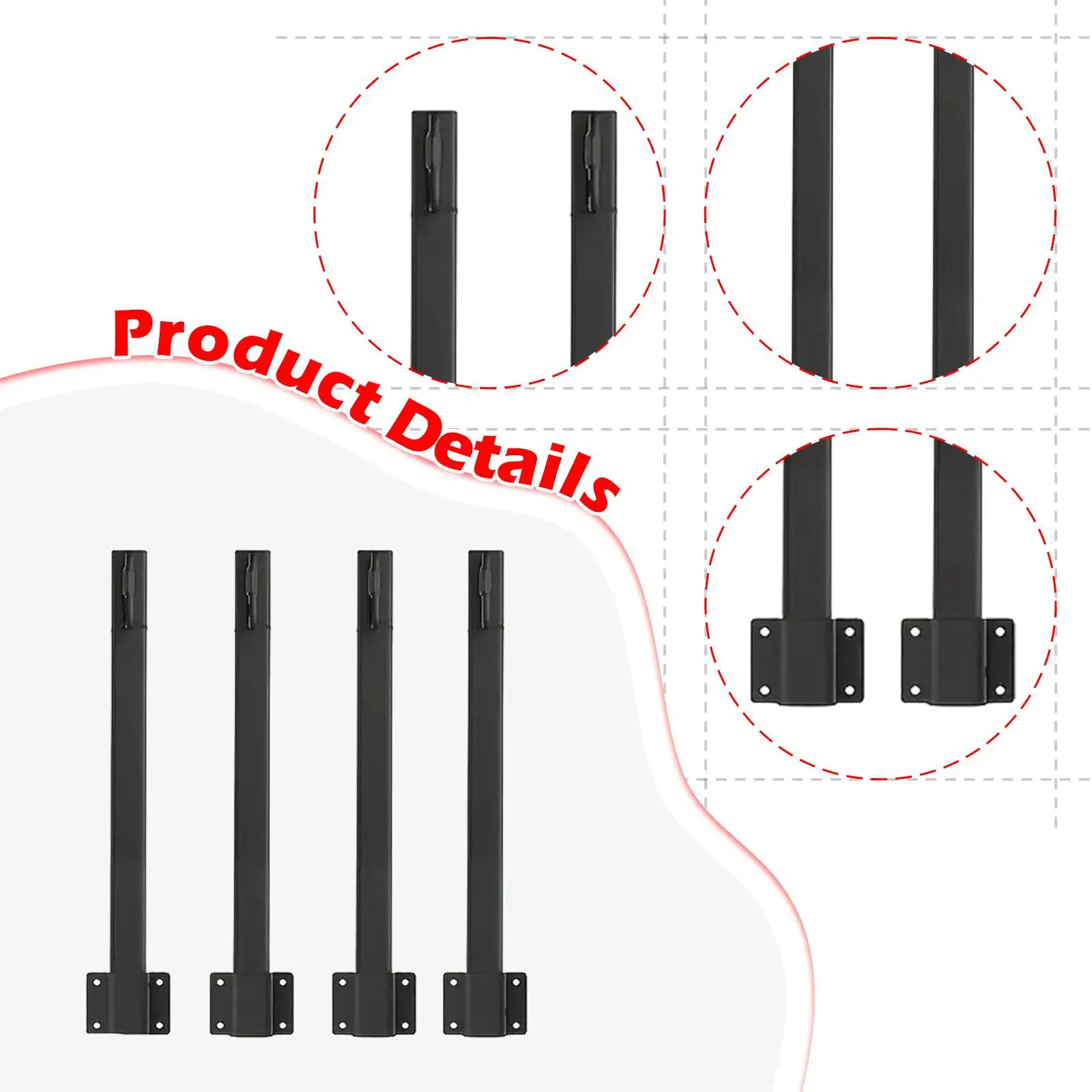 

4x Light Poles Lighting Stand Pole Stand,Outdoor Light Pole,for Patio Christmas