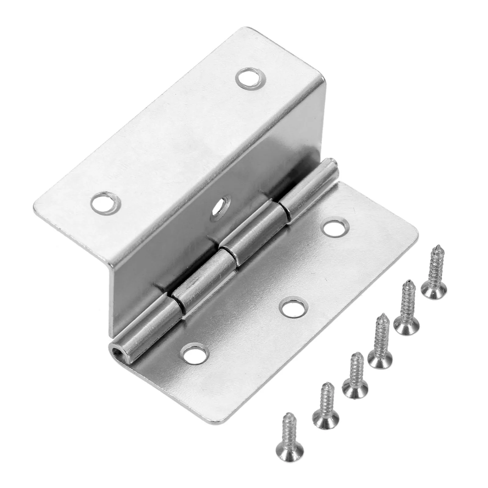 DRELD 44m Silver Cabinet Hinges Three Equivalent Page Folded Wood Box Hinge Decorative Hinges For Furniture Cabinet Drawer Door