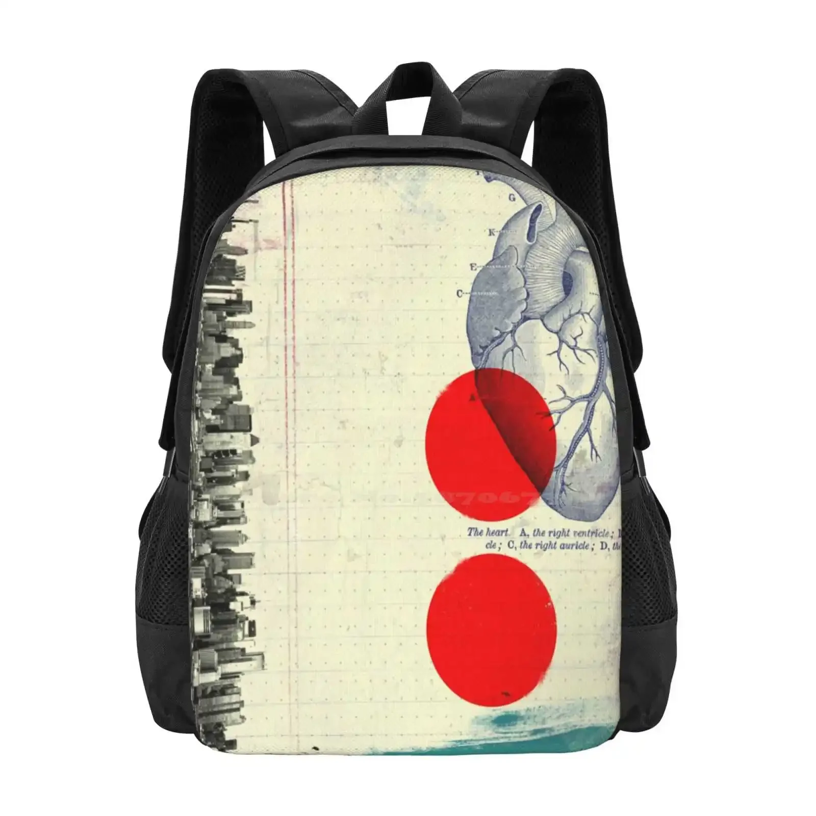 

Heart 01 - Современный абстрактный коллаж, горячая распродажа, школьный рюкзак, модные сумки, гламурная модная анатомия, цифровой коллаж, винтажный