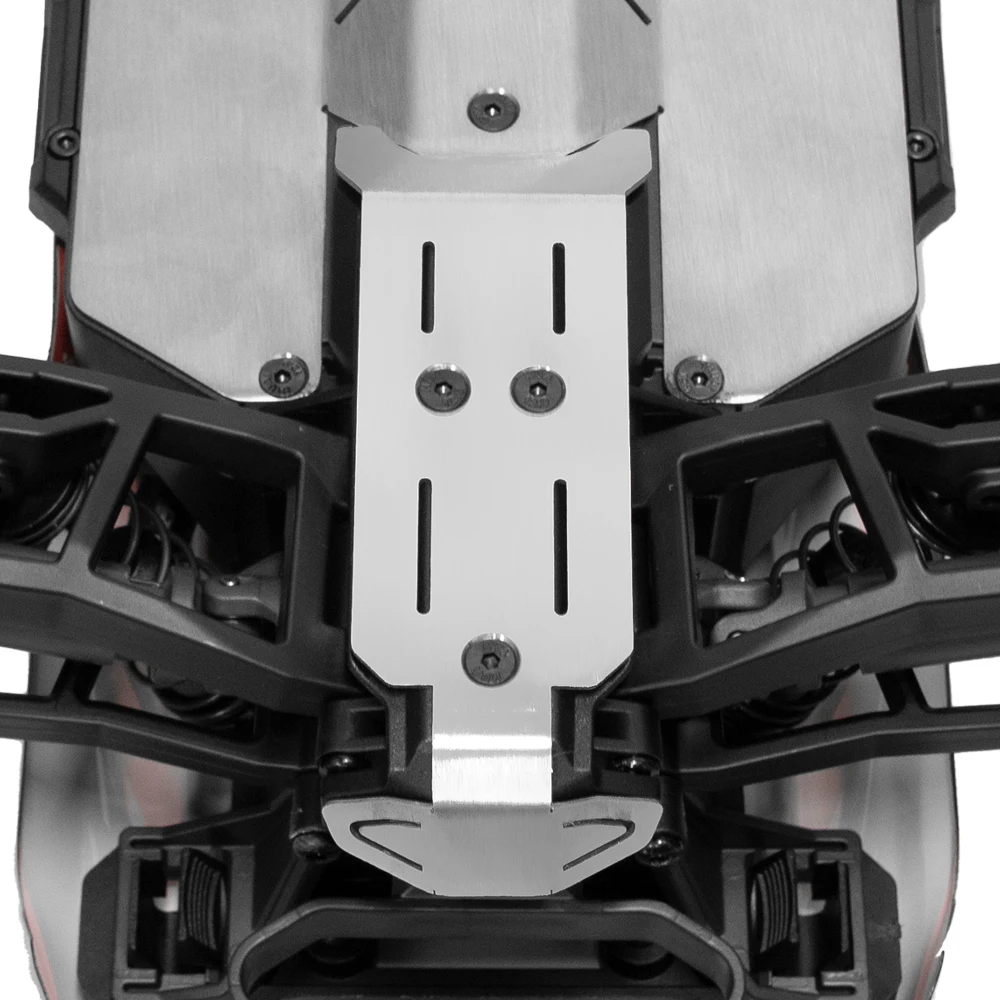 Rvs Skid Plate Chassis Bescherming Kit voor 1/16 Trxs Mini Maxx 107154-1 en Mini XRT 108076-1 Upgrade Onderdelen