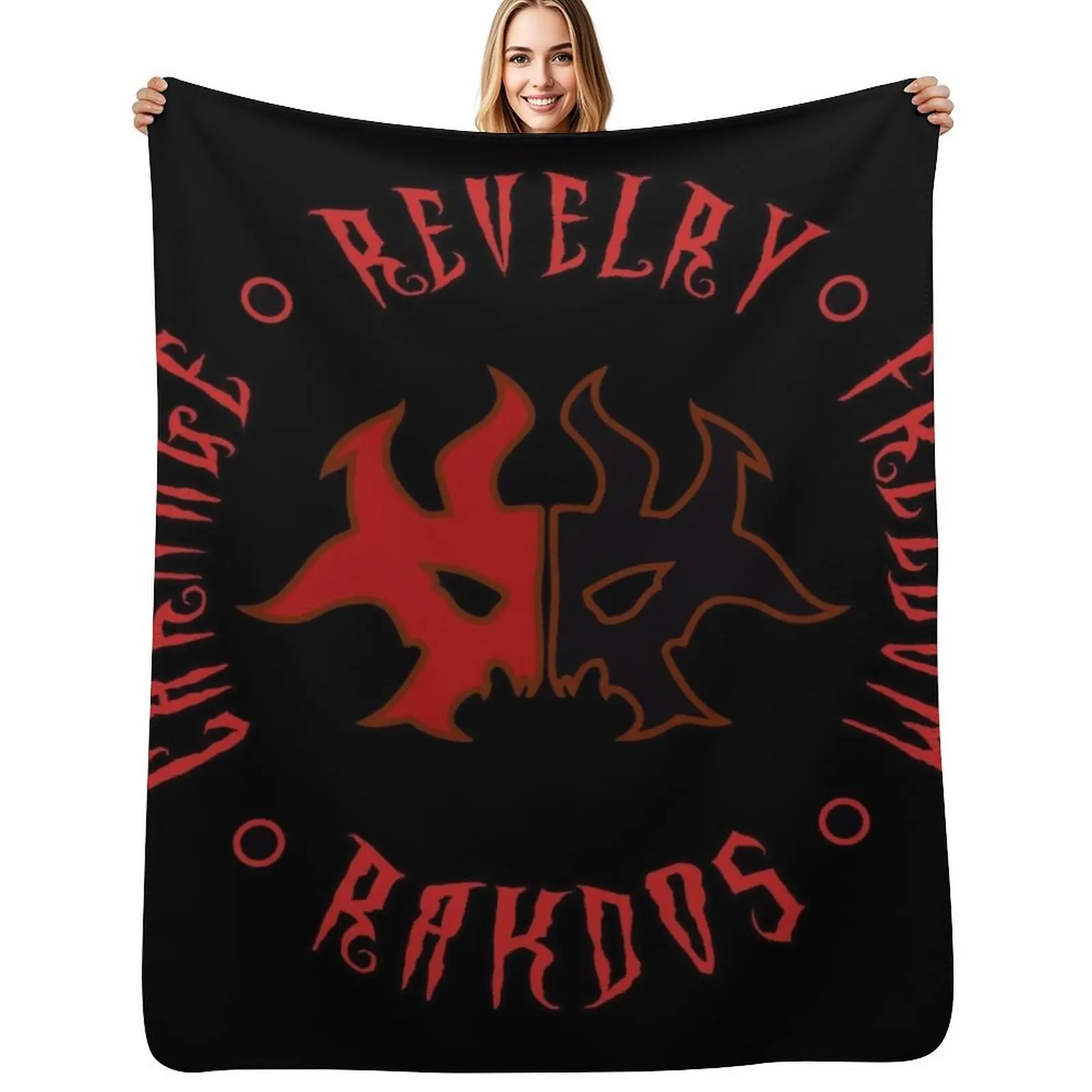 

Rakdos Motto Throw Blanket Hairy Extra Large Throw Blankets