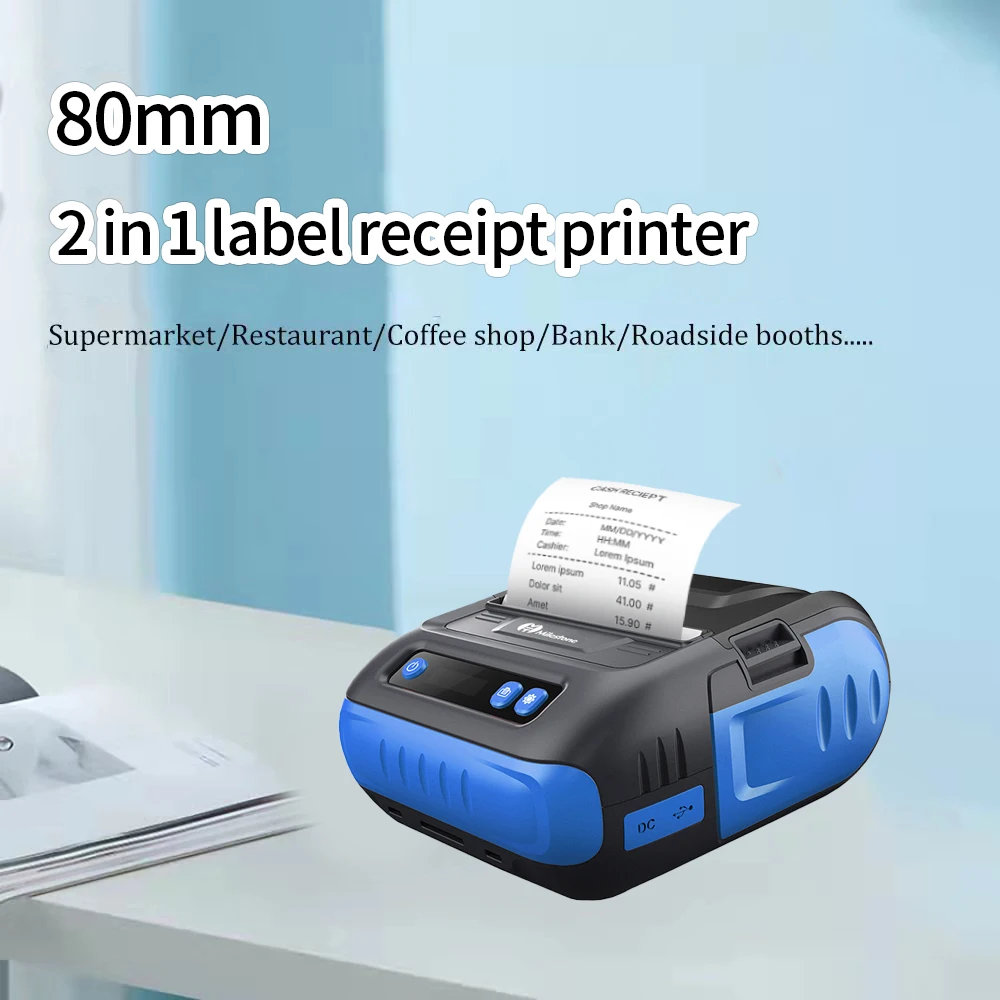 Milestone 80mm Bluetooth Thermal Printer Receipt Label 3inch Wireless Windows Ios Android Portable Bill Shipping Waybill P29L