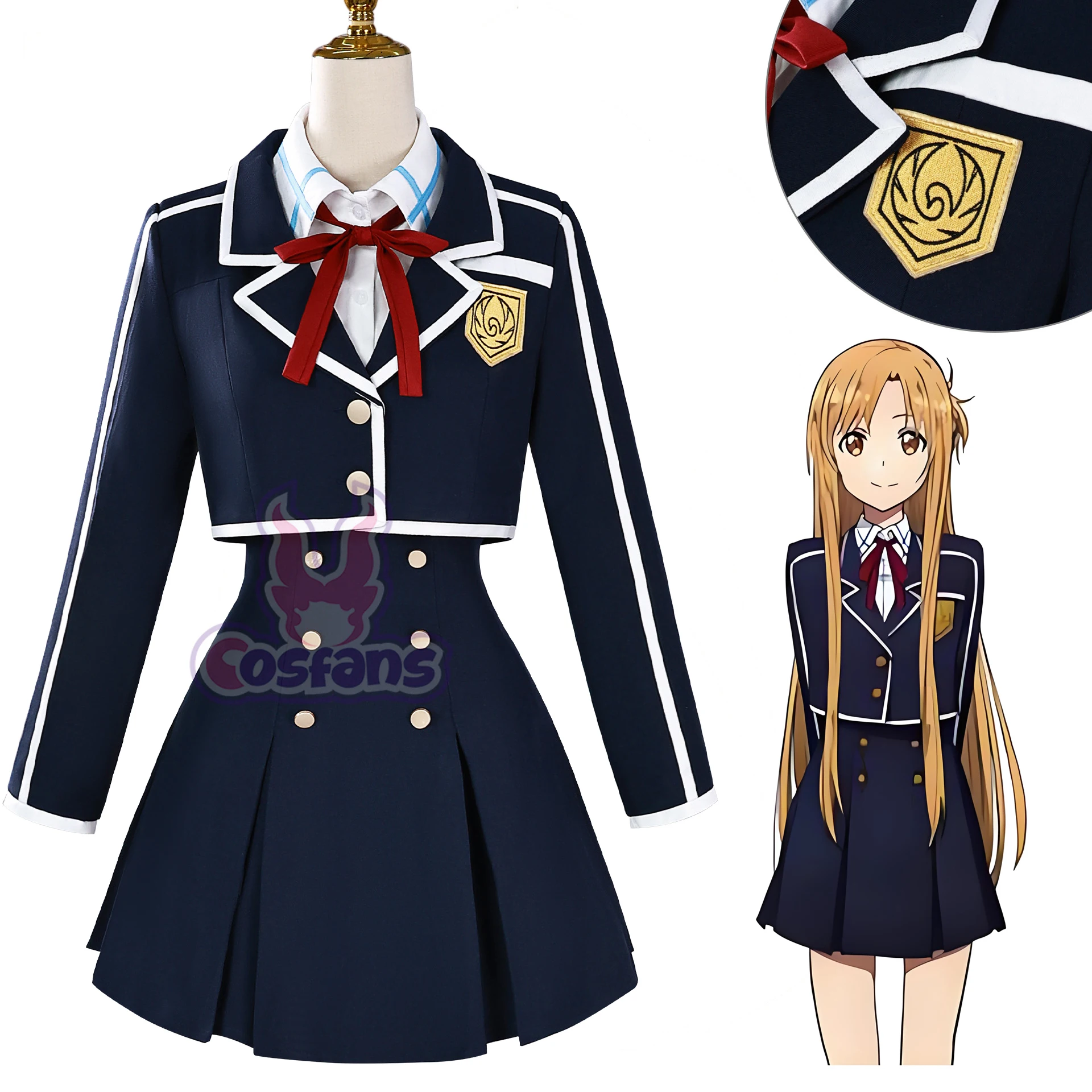 Sword Art Online Cape - SAO Yuuki Asuna Costumi Cosplay Uniforme