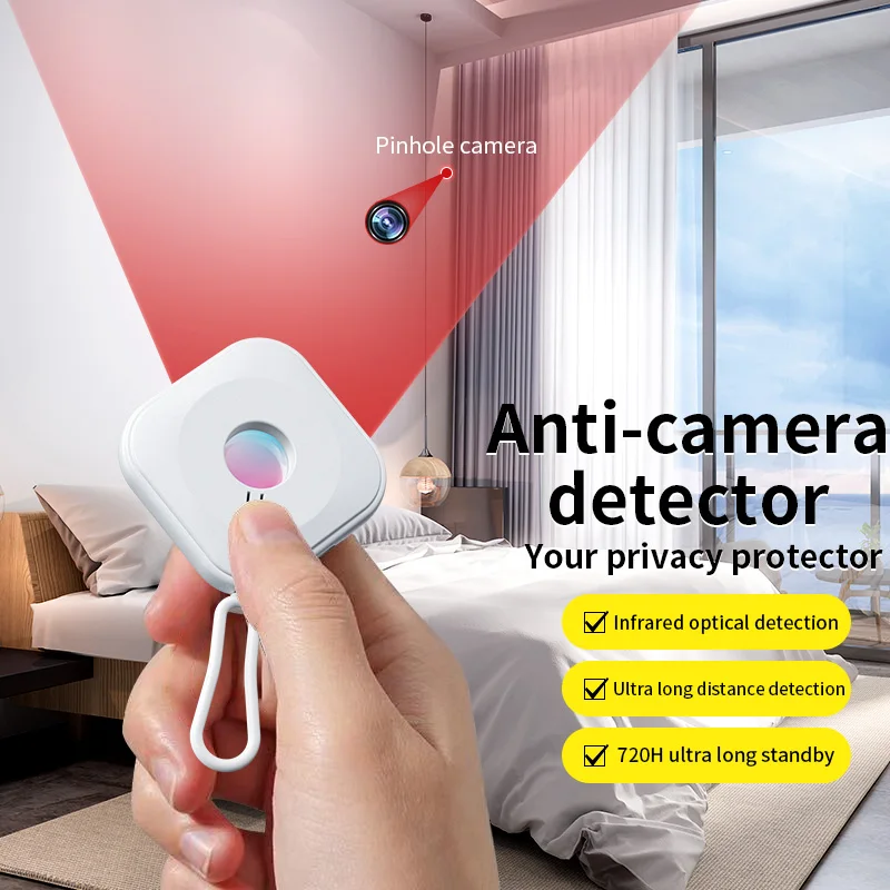 

Wireless Anti Spy Detector Portable Infrared Camera Finder Security Protection Anti-Peeping Hidden Devices Camera Bug Detector