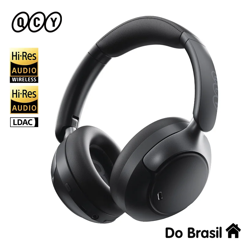 QCY H3 PRO Adaptacyjne słuchawki bezprzewodowe ANC nauszne 50dB z podwójnym połączeniem LDAC Hi-Res Wireless Audio Bluetooth 5.4