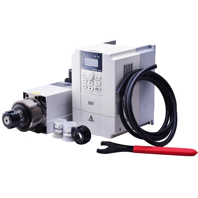 Hqd Cnc Router Spindle Motor Kit With Vfd Hqd Spindle Motor 3.5kw Cnc Router Spindle Motor Kit