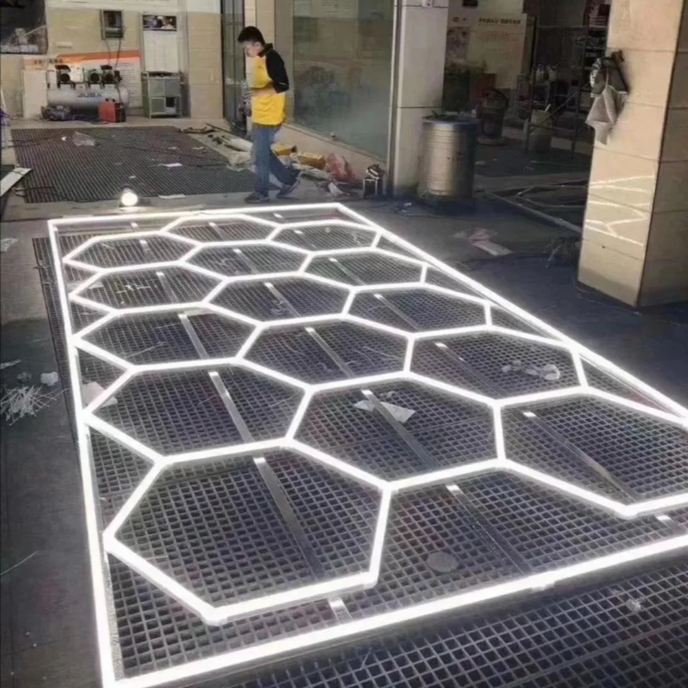 Workshop Hexagon Light Emitting Diode Detail Light for Garage Work Light