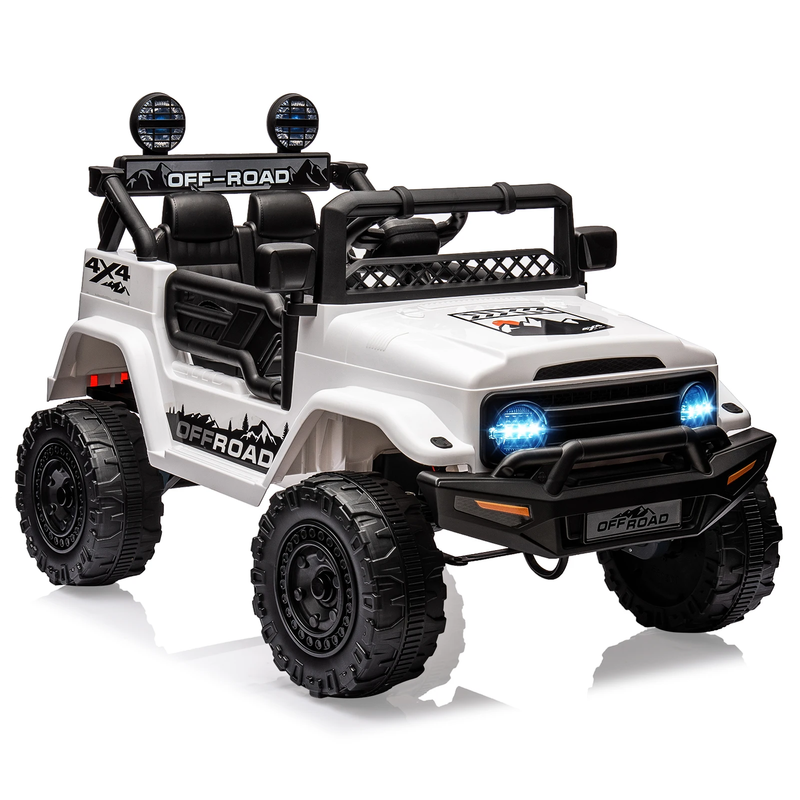 Elektrische auto voor kinderen met afstandsbediening 12V rit op auto met veiligheidsgordel, muziek (MP3/USB/TF), LED-licht, kinderen vanaf 3 jaar