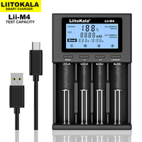 Liitokala Lii-M4 Lii-PD2 Lii-500 202 18650 Battery Charger for 1.2V 3.7V NiMH 26650 21700 18350 18500 14500 AA  AAA Batteries