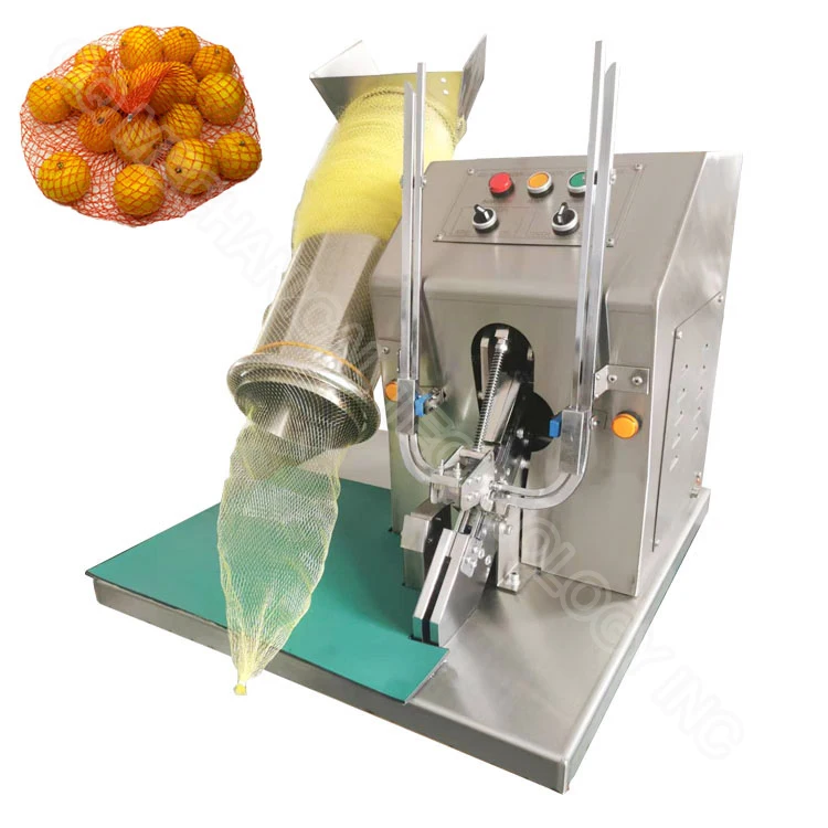 Pet Food Nut Filling Packing Ginger Labelling Net Binding Mesh Bag Sealing Clipping Automatic Clipper Machine