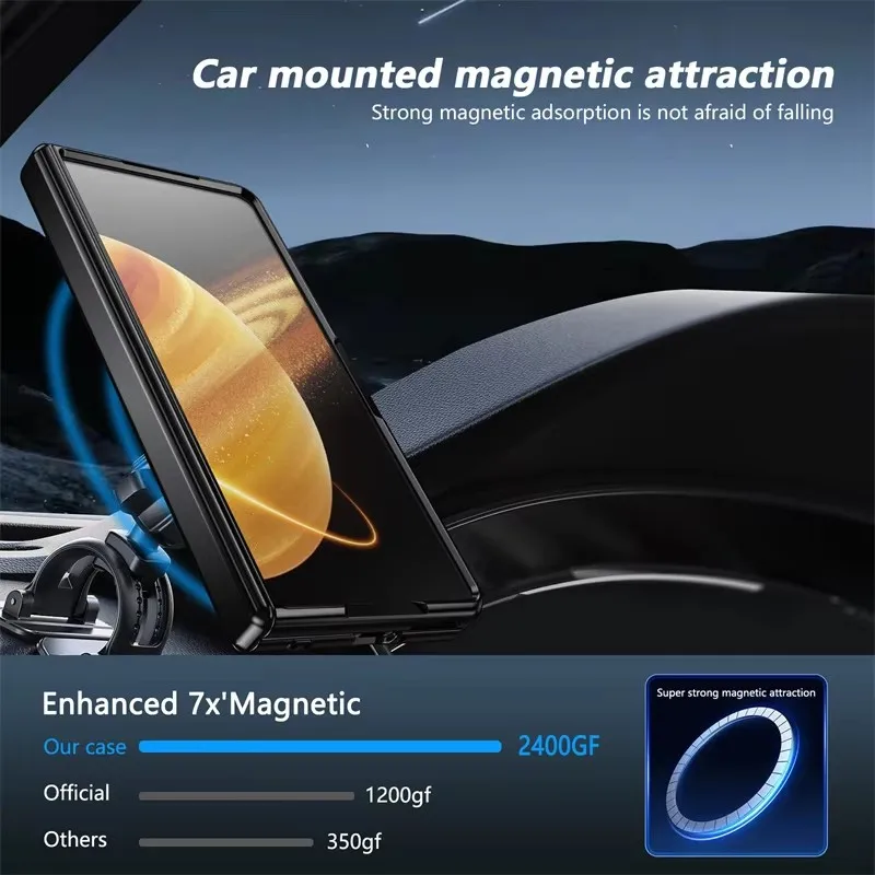 Dla Honor Magic V3 Luksusowy matowy jednolity kolor 360 °   Obrotowy wspornik do Huawei Honor Magic V3 FCP-AN10 Wstrząsoodporny futerał zderzakowy — zdjęcie produktu 5
