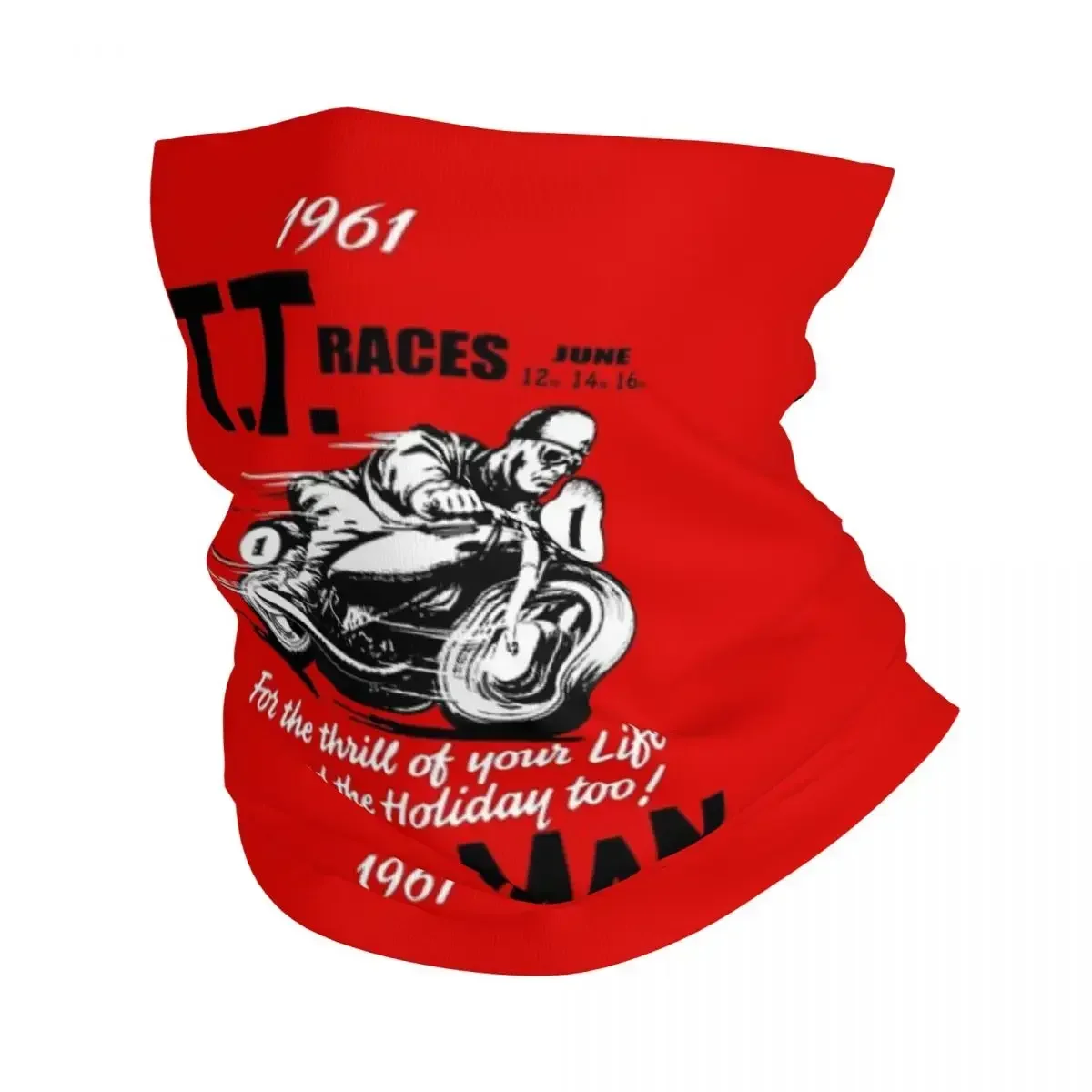 

Isle Of Man TT Motorcycle Bandana Neck Gaiter Printed Mask Scarf Multi-use Headband Outdoor Sports For Men Women Adult Washable