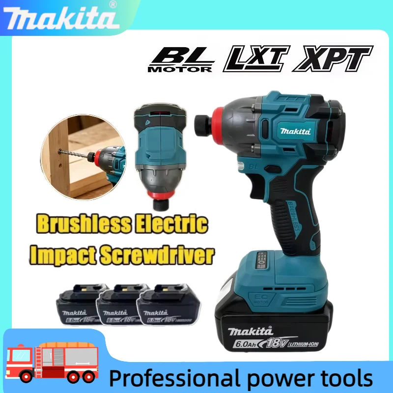 

Makita Cordless Electric Impact Driver Brushless Motor Electric Screwdriver Power Tool For Woodworking Home DIY