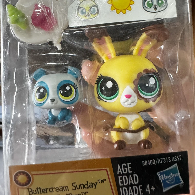 Echte Hasbro Littlest Pet Shop Anime Figuren Kawaii Katze Hund Tier Haustiere Sammlung Ornament Geschenke Kinder Spielzeug Gebrochen