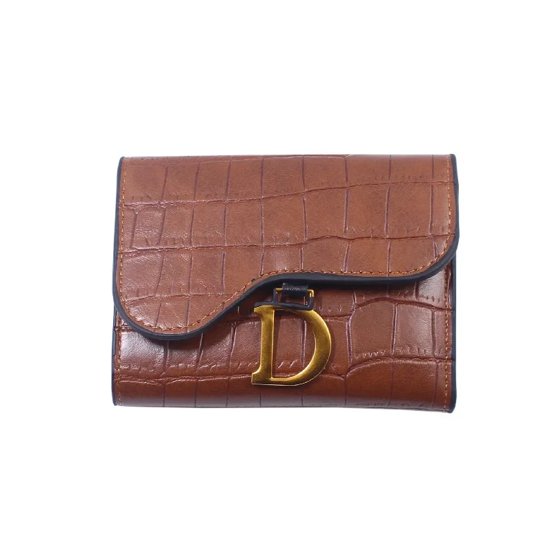 Dompet Kecil Fashion Merek Mewah Kulit Pengait Dompet Wanita Wanita Tas Kartu Koin untuk Wanita Dompet Klip Uang Dompet Pemegang Kartu
