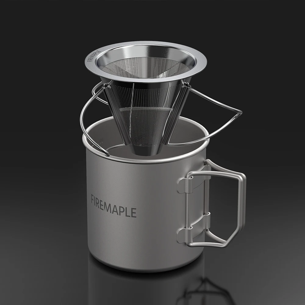 Fire Maple Antarcti Foldable Coffee Filter Reusable Double Layer Outdoor Portable Pour Over Coffee Dripper 304 Stainless Steel