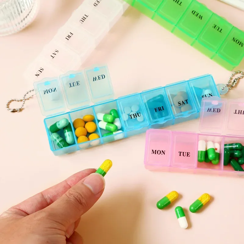 CANBOUN 7 Days Pill Medicine Box Weekly Tablet Holder Storage Organizer Container Case Pill Box Splitters Pill Case Organizer