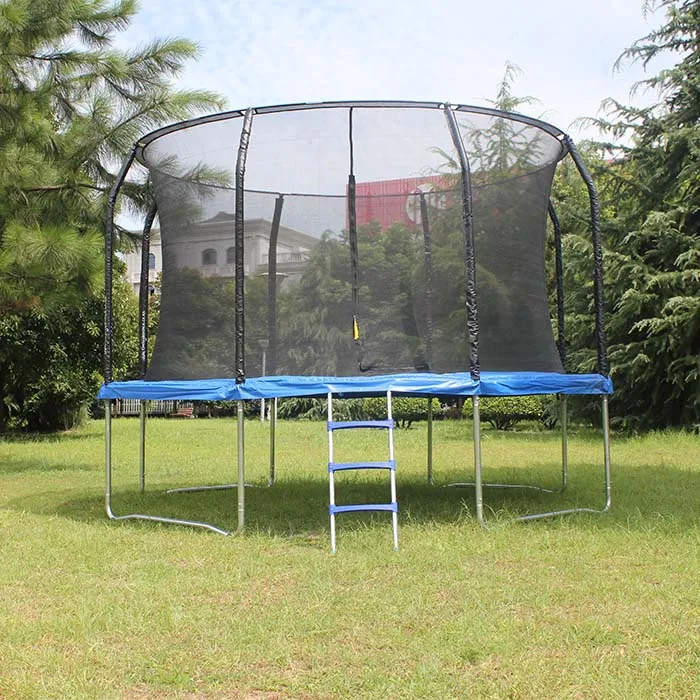10 12 14 16 18FT ترامبولين بنجي القفز ترامبولين خارجي للأطفال والكبار مع شبكة أمان وحشوة زنبركية