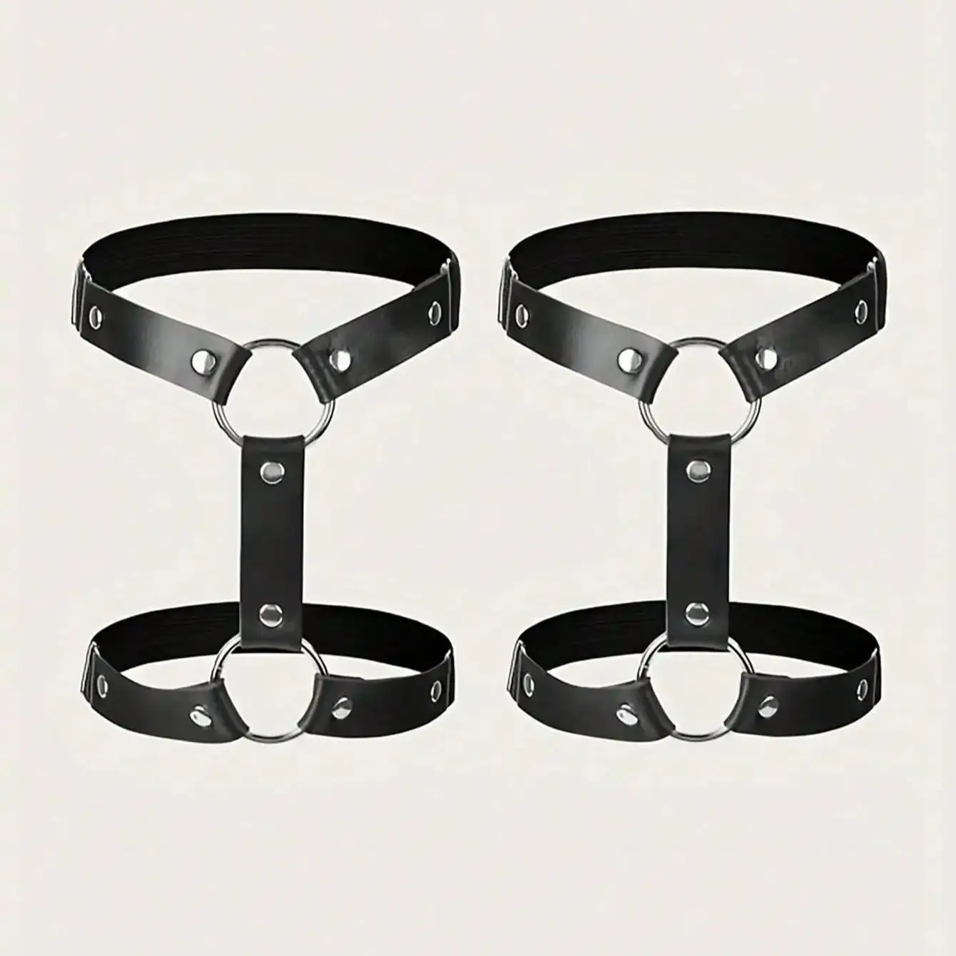 커플이 가죽 완장 매일 BDSM 액세서리를 사용할 수 있도록 조절 가능한 여성용 참 팔찌 고딕 펑크 핸드 장식 스트랩