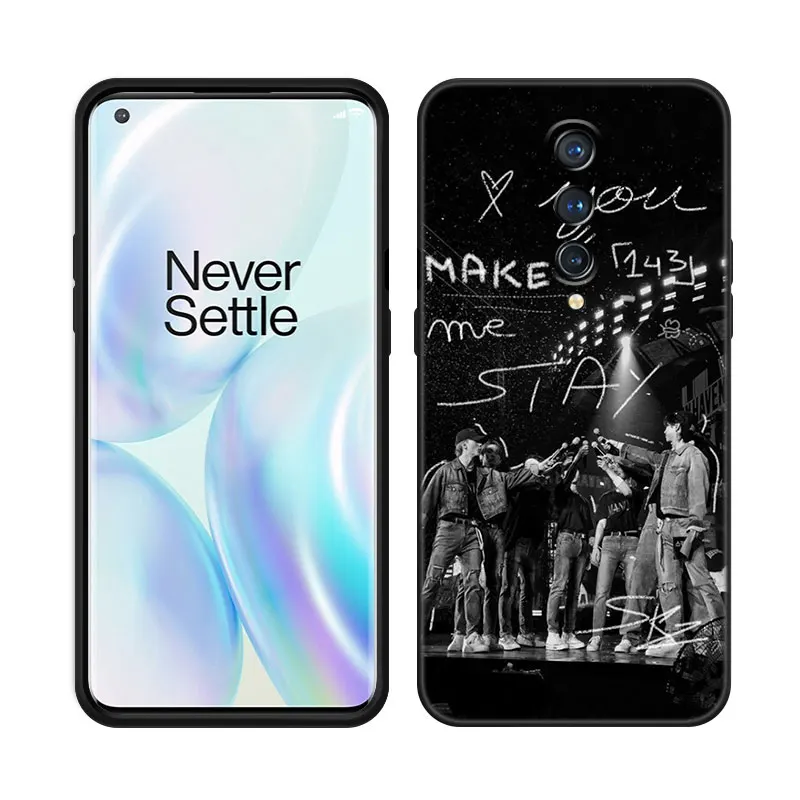 Kpop Stray Kids Black Silicone Phone Case For OnePlus 9R 10R 11R 12R ACE 2 Pro 2V 3V Nord CE 2 3 Lite 4 N10 N20 N30 SE 5G