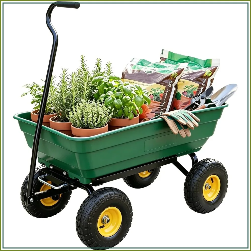 600LBS Heavy Duty Garden Dump Cart,10