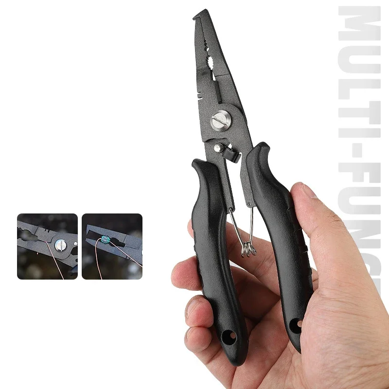 

Stainless Steel Antirust Fishing Pliers Multifunctional ABS Handle Hook Remover Winter Fish Tackle Outdoor Gear with Lock Catch