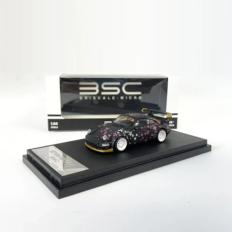 BSC 1:64 Model Car Pors RWB 964 Alloy Die-Cast Vehicle Collection -Black Cherry