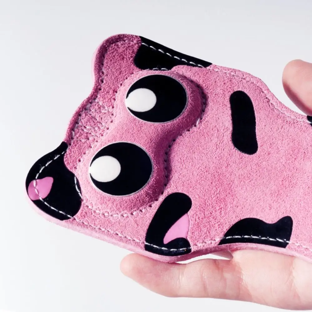 

1 пара кожаных нескользящих ремешков для фитнеса с большими глазами для кошек, износостойкие прочные ремни для становой тяги