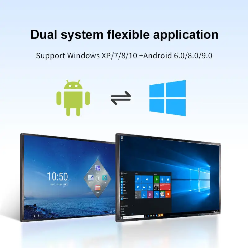 100 Inch Multi Touch Window System Portable Smart Board School Interactive Whiteboard For Education