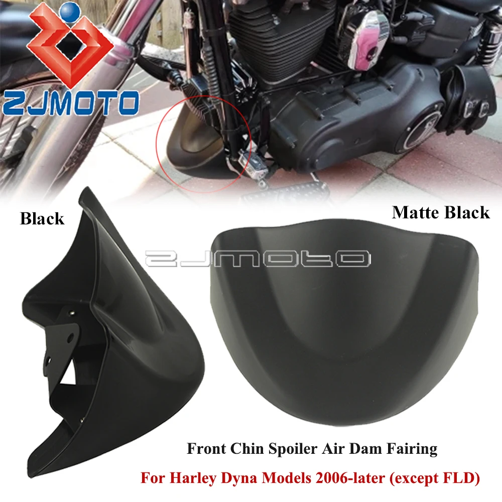 

Motorcycle Front Chin Fairing Spoiler Lower Air Dam Cover W/ Mount Kit For Harley Dyna Low Rider Street Fat Bob Wide Glide 06-up