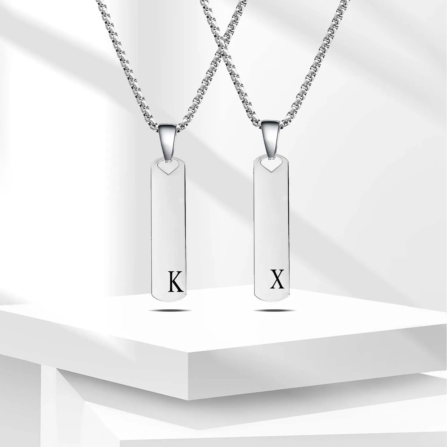 Modische Initialen-Halskette für Männer und Frauen, Exquisiter Wasserdichter Edelstahl-Anhänger mit A-Z-Buchstaben, Alphabet-Schmuck – Detail 14