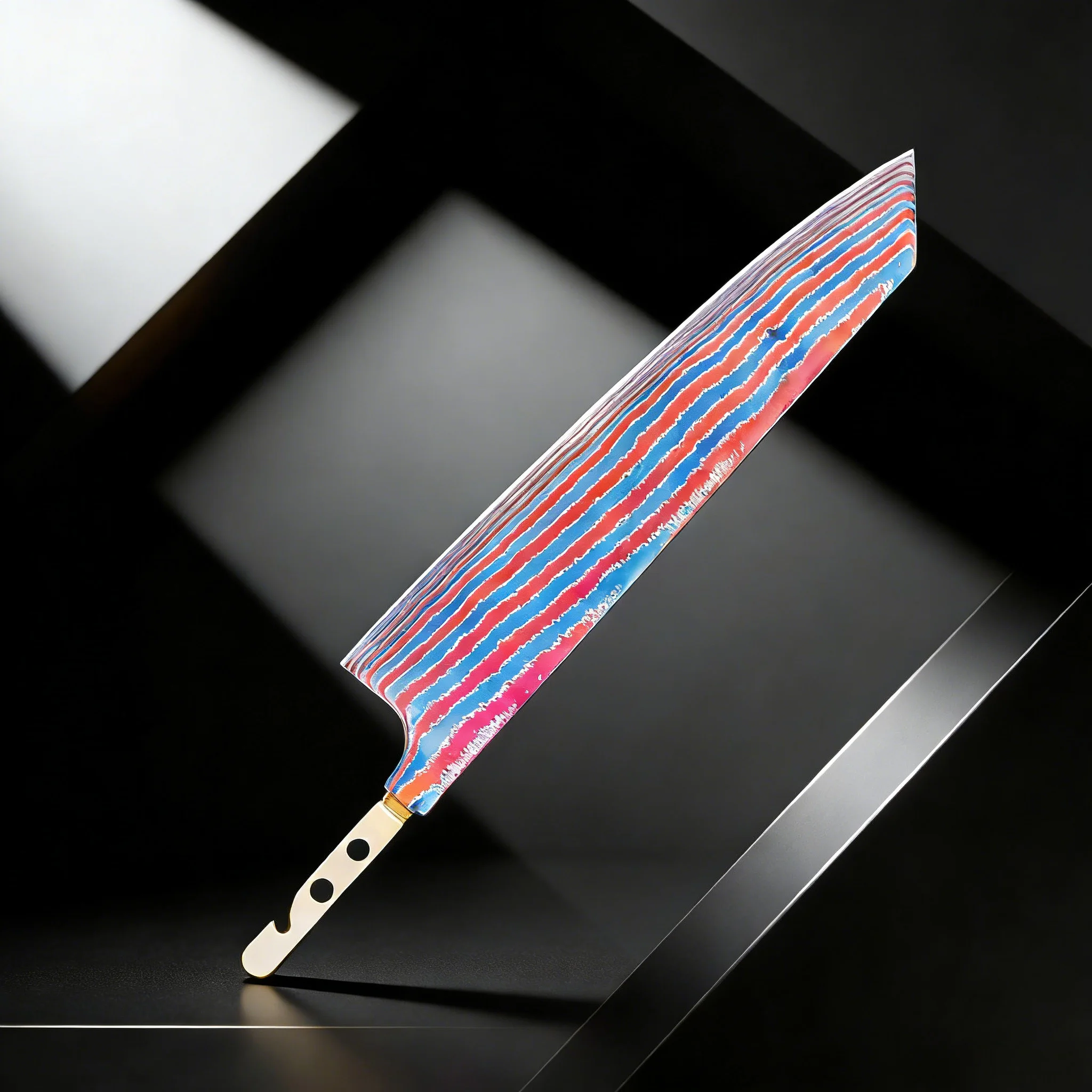 9PCS，Ultra-Sharp Titanium Damascus Steel Kitchen Knives Blade Meat Veggie Cutting Kitchen Knife Replacement Knife Blade