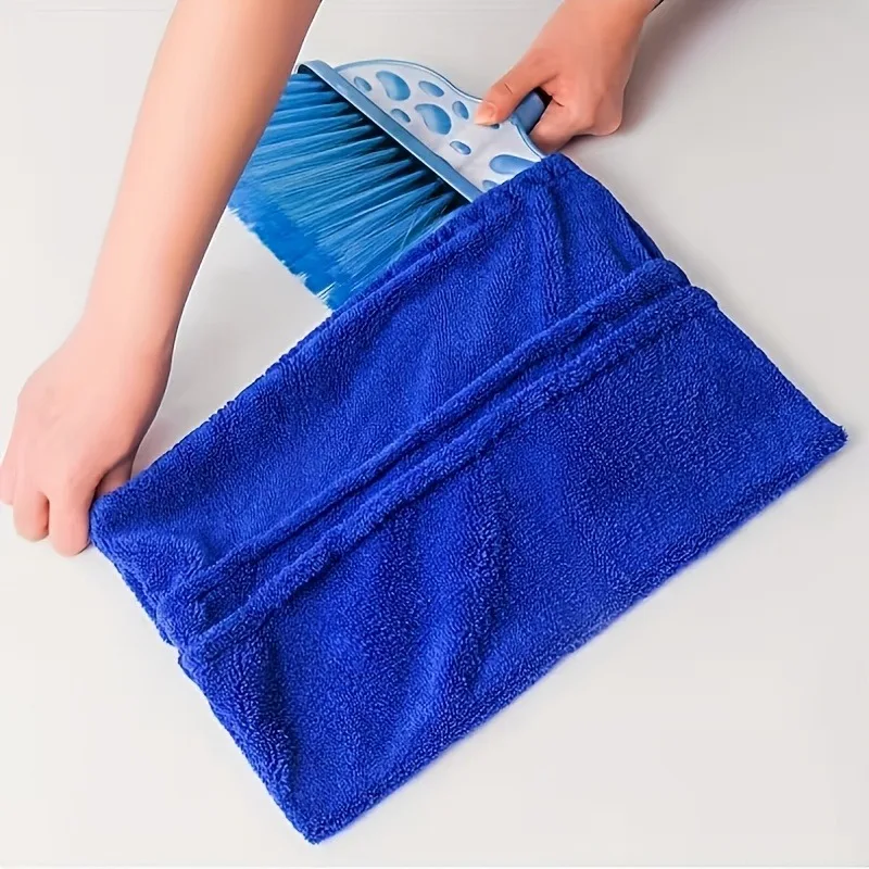 2pcs Mophead Covers,Highly Absorbent Replacement Cloth,Wet And Dry Dual-Use,Protective Cover And Cleaning Towel,Non-Slip Design