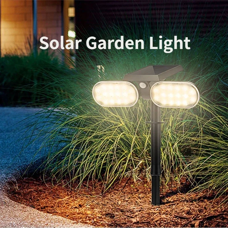 Solar Lights Outdoor Motion Sensor Human Induction Adjustable Head IP65 Waterproof Solar Power Wall Lamp