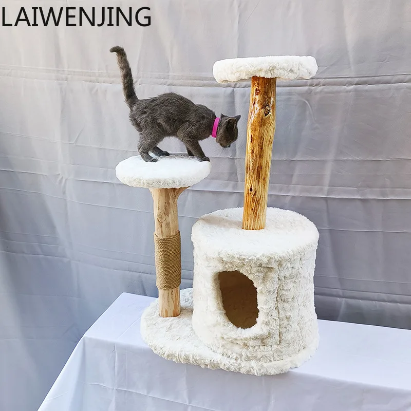 HLZ Export Cat Climbing Frame Fork Tree Branch Tree Cat Jumping Platform Deadwood Vine Woven Detachable Cat Villa