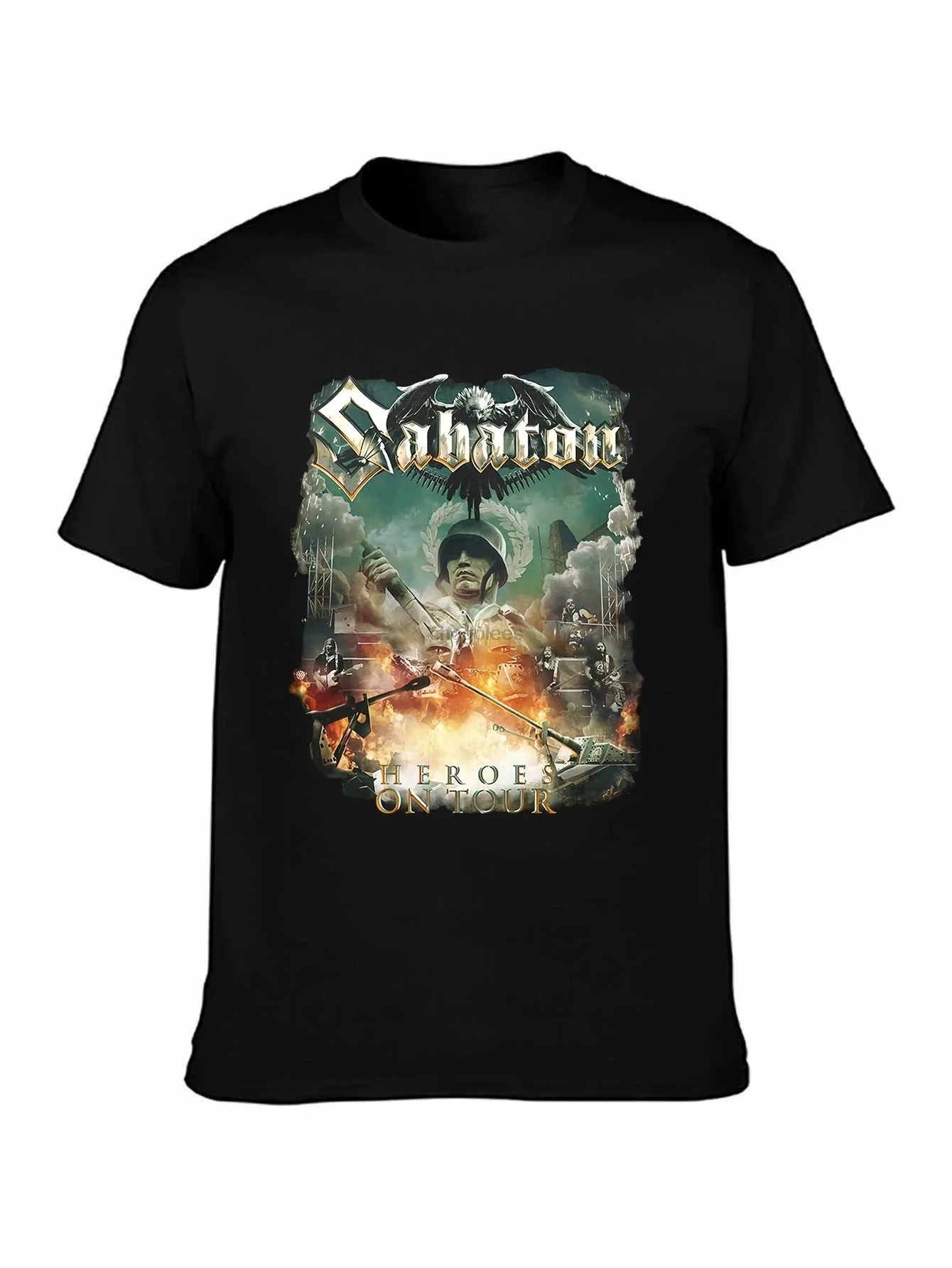 

The Sabaton Legend Tour Europe 2025 T-shirts Pure Cotton Short-sleeved Vintage That Can Be Worn By Both Men Women Oversized Tees