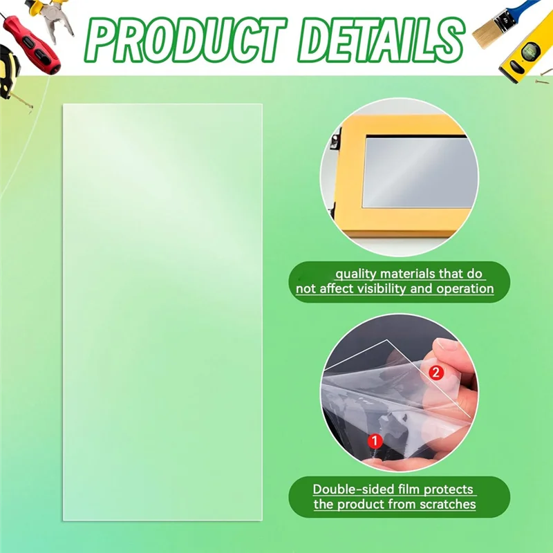 

GTBL Пескоструйная обработка Крышка объектива шкафа 23X11 дюймов Абразивная оконная струйная крышка шкафа Внутренняя защита линз Прозрачная песчаная пленка