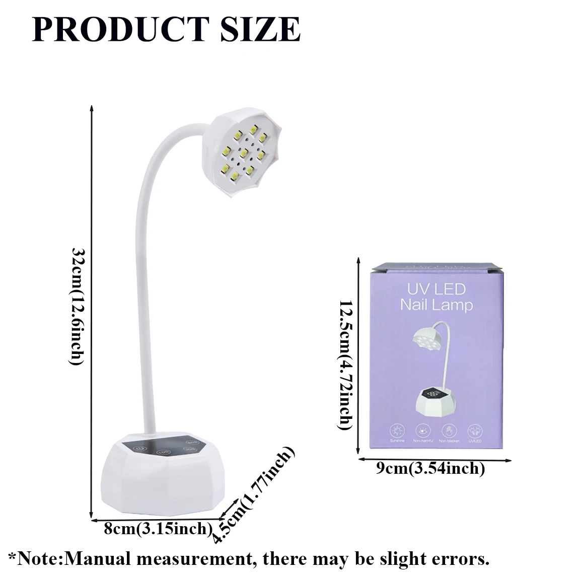 Rechargeable Nail Lamp UV LED Nail Dryer Auto Sensing Touch Control Nail Lamps Fast Drying Nail Light Nail Tools