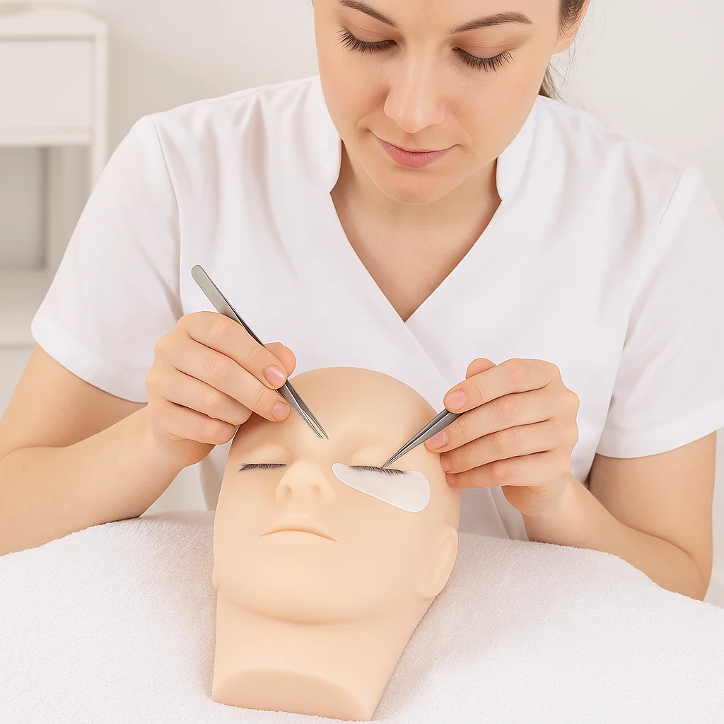 

Силиконовая голова манекена для ресниц | Многоразовая головка для практики макияжа для наращивания ресниц и тренировки красоты