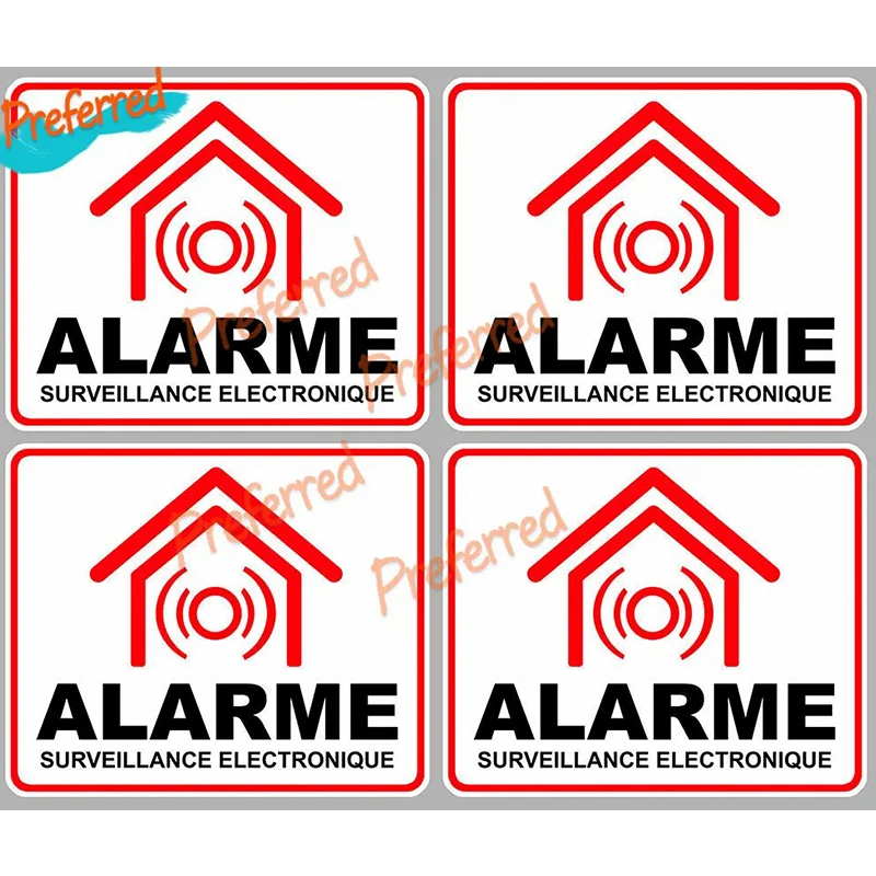 2 X autocollant de caméra d'alarme de établissement vidéo sous la surveillance