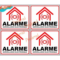 2 X Under Surveillance Video Establishment Alarm Camera Sticker